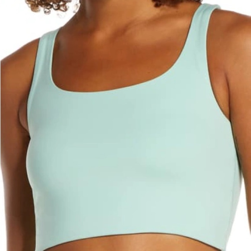Girlfriend Collective Paloma Racerback sports bra-seafoam color